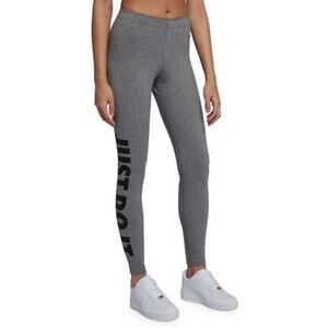 Nike Women's Athletic Leggings Carbon Heather Gray/Black Just Do It Size XS NWT